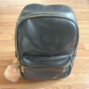 Black Diaper Bag w/ Gold Zippers